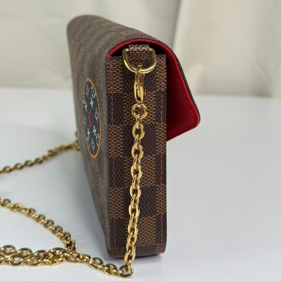 Louis Vuitton Damier Ebene Limited Edition Felicie Shoulder Bag Crossbody Style - Picture 6 of 10